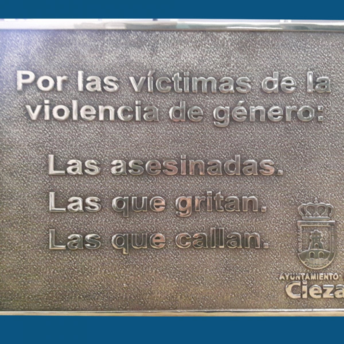 Placa Victima de Genero